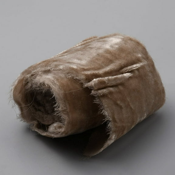 2Roll Flat Velvet Ribbons Raw Edged Ribbons Clothes Accessories Camel 2 inch(50mm) about 3 Yards/Roll