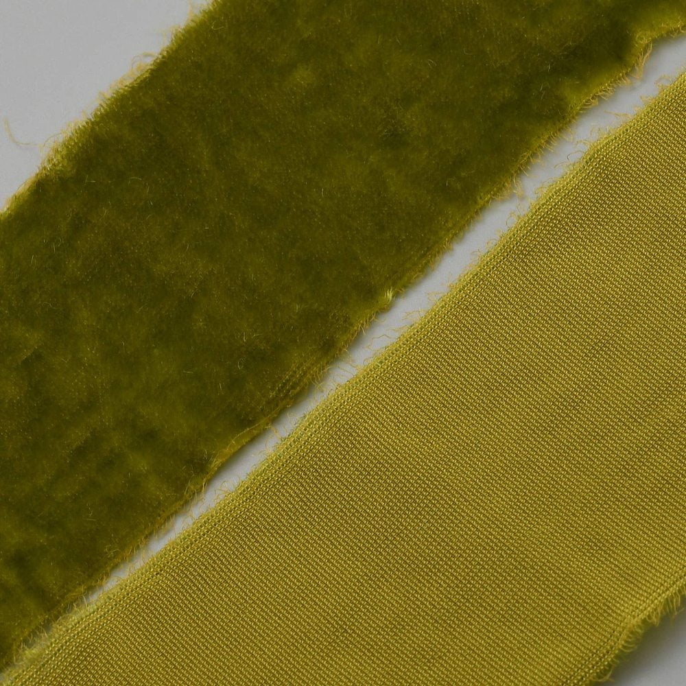 2Roll Flat Velvet Ribbons Raw Edged Ribbons Clothes Accessories Dark