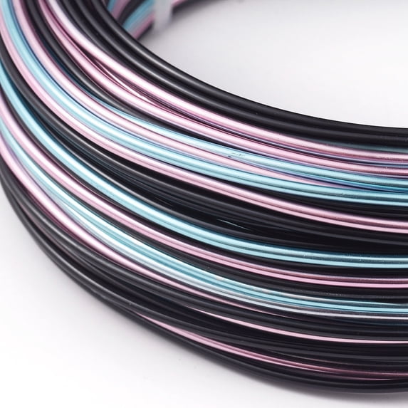 2Roll Round Aluminum Wire Colorful 1.5mm about 41.6m/roll