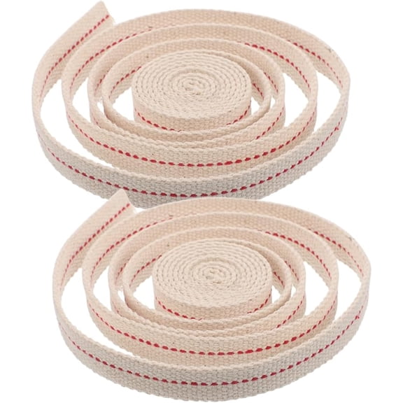 2Rolls 40" Kerosene Lamp Wick Replacement Cotton Flat Wicks for Outdoor Camping Lanterns Easy to Cut for Oil Lamps