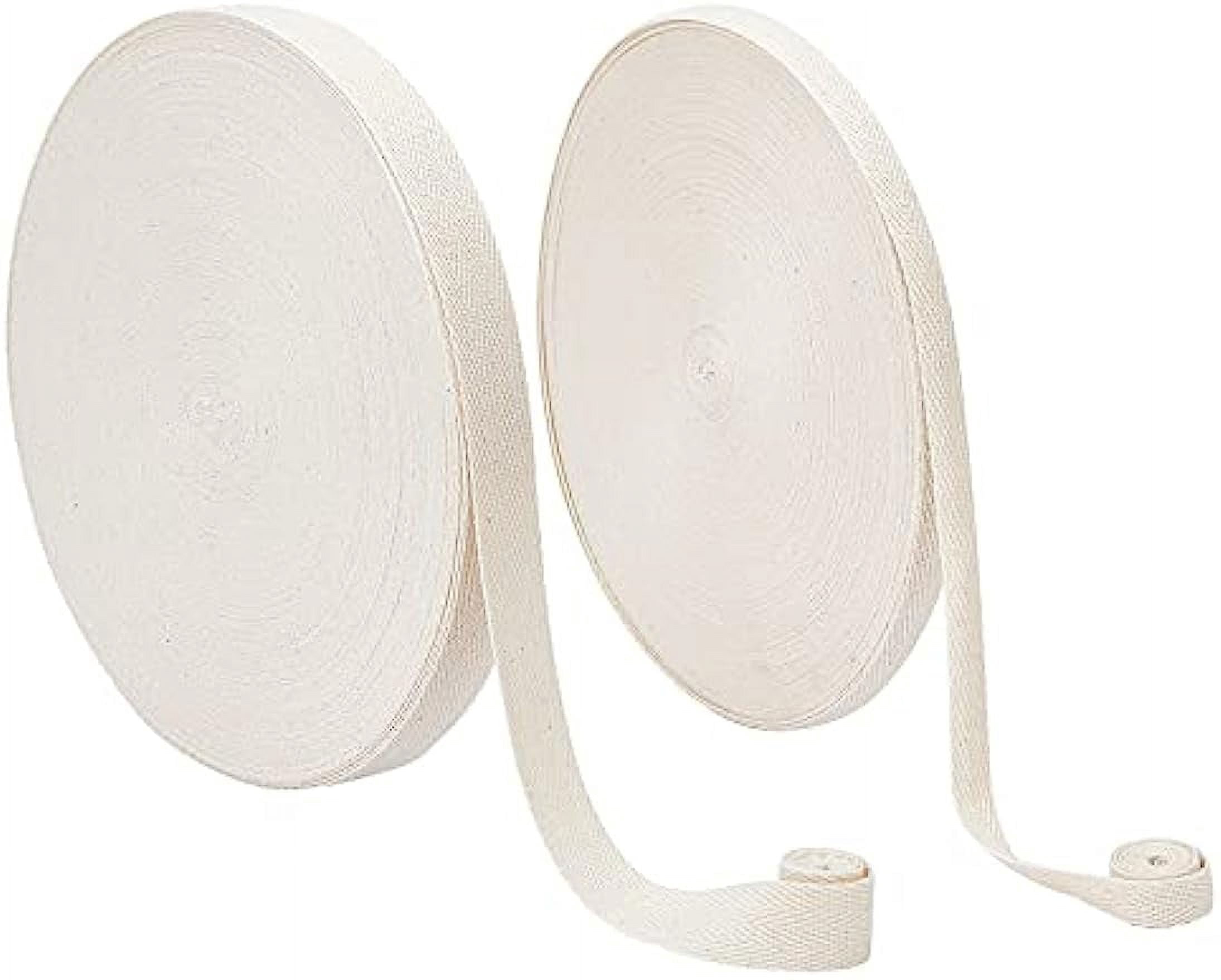 NBEADS 49-Yard Roll Cotton Herringbone Tape - 30mm Wide Webbing For DIY Crafts & Sewing
