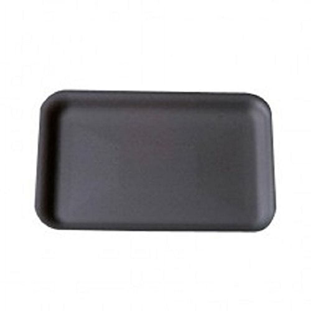 2S Black Foam Meat Trays, Disposable Standard Supermarket Meat Poultry