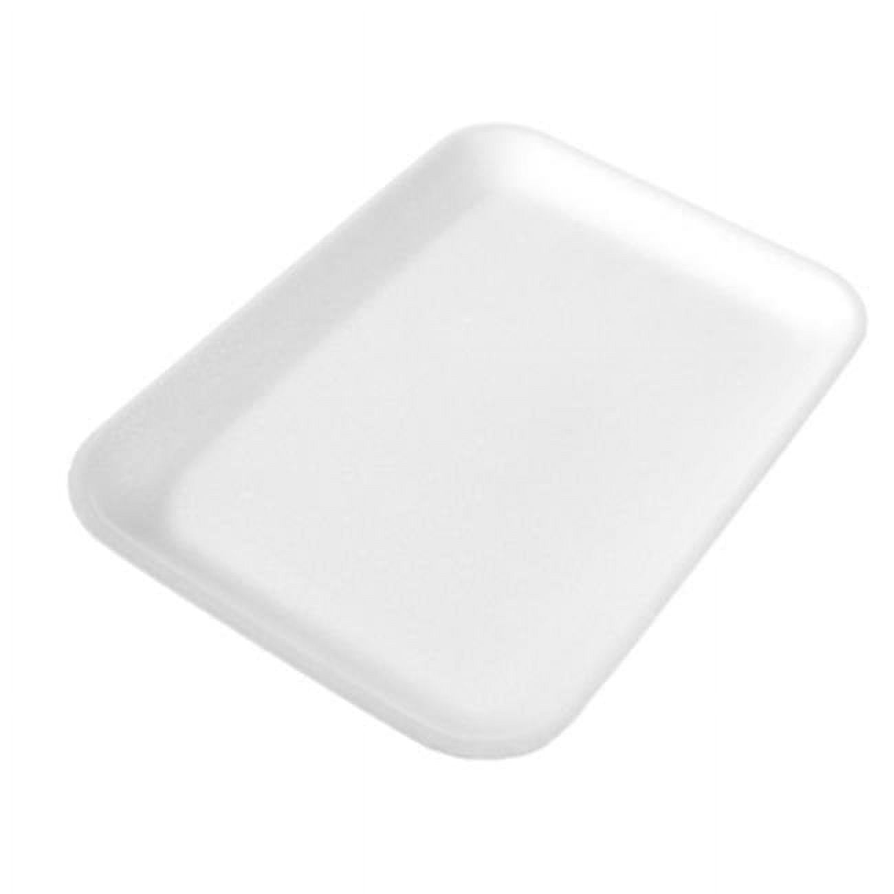 BYLD - White Foam Meat Trays, Small Square 1S - 5.2 x 5.2 - Bulk Pack of  100, Meat Packing - Disposable Styrofoam Trays