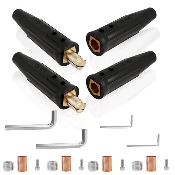 2SETS Plug and Play Welding Lead Quick Connector Versatile Weather Resistant Welding Cable Connector for DIY Repair Maintenance