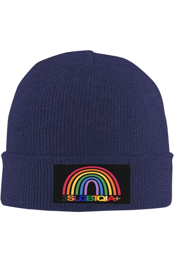 2SLGBTQIA+ Knit Hat LGBT Pride Flag LGBTQ History Month Flag Canada Beanie Warm Winter Cap