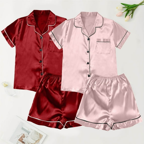 2ST Pajamas For Women Set Womens Pajamas Plus Size Pajamas For Women Casual Pajamas Women's Lace Suspenders Shorts Home Wear Pajamas for Women Skating Pajamas Woman Night Wear Camping Pajamas for