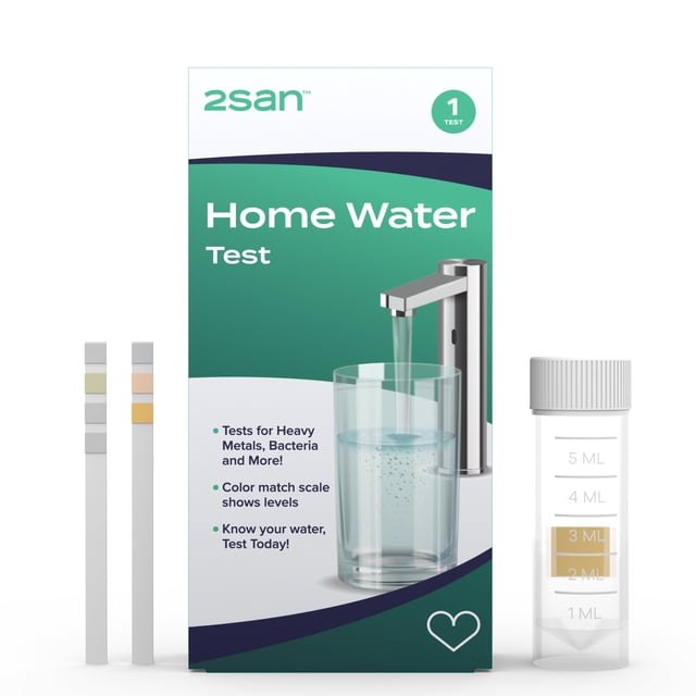 2San Home Water Test, 8-in-1 Water Testing for Bacteria, Lead, Iron ...