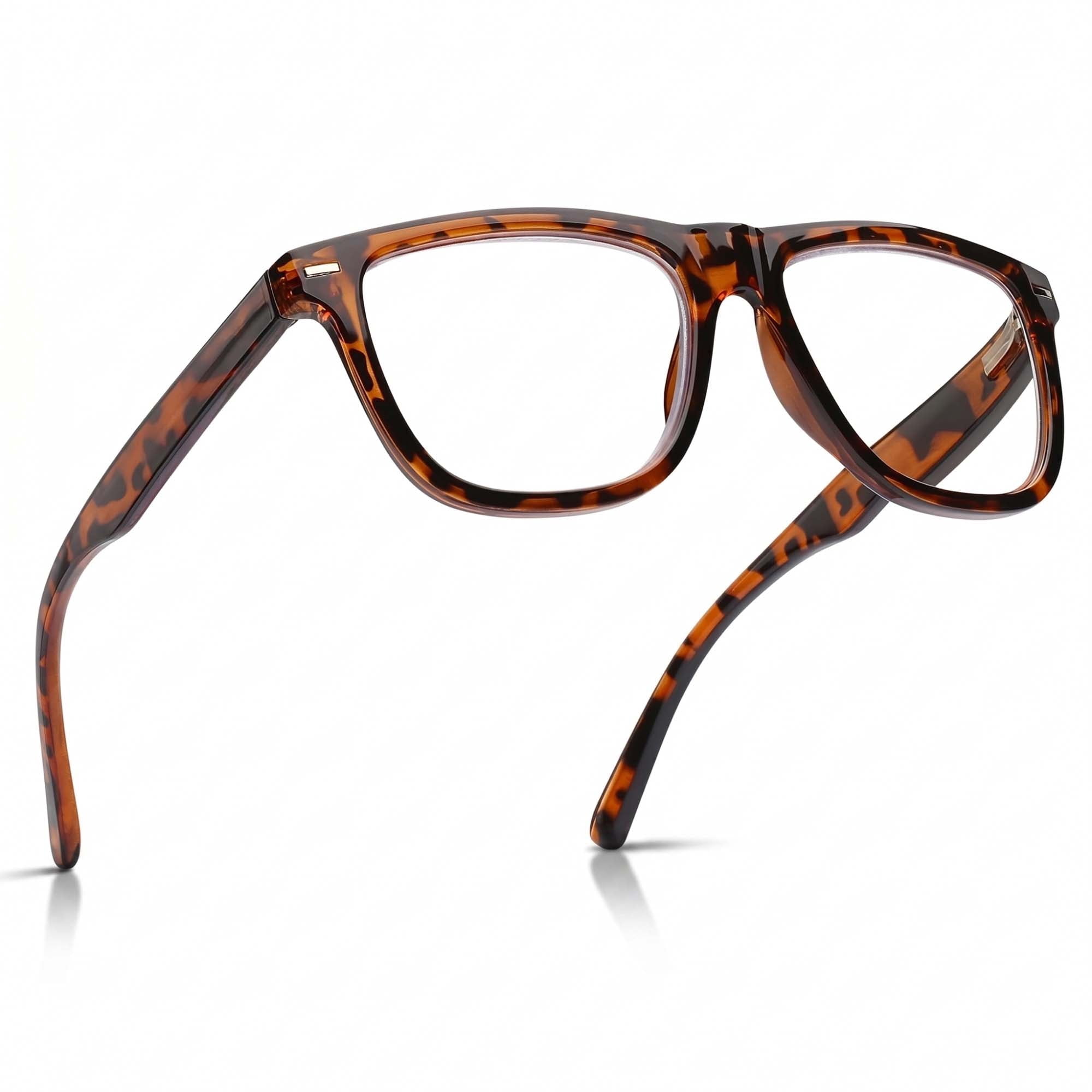 Spring Notebook Brown 2SeeLife Blue Light Reading Glasses for Men – Oversized Square Readers ...