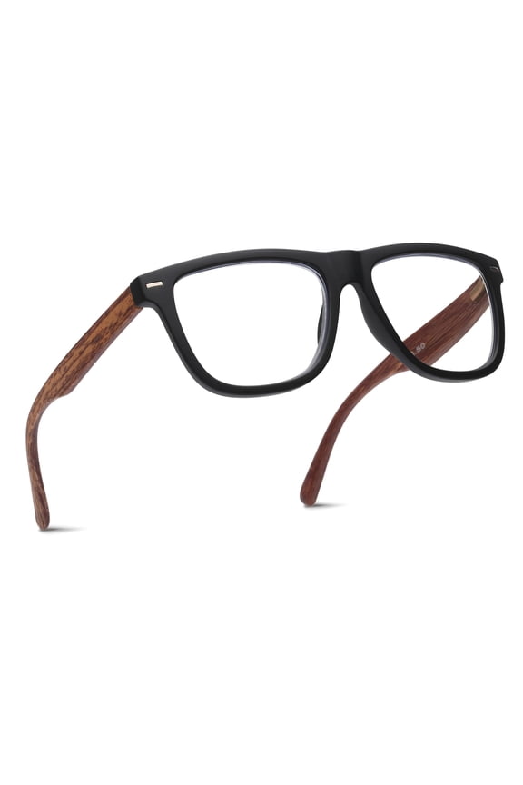 Oversized Blue Light TR-90 Reading Glasses for Men – Medium Fit, Sturdy Frame, Spring Hinges, Premium Readers, Matte Black, +2.75