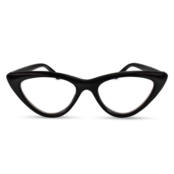 2SeeLife Oversized Cat Eye Reading Glasses for Women – Retro Readers, TR-90 Frame, Spring Hinges, Narrow-Medium Fit, Black, 1.00