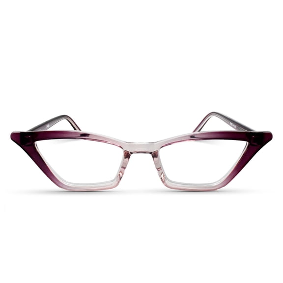 2SeeLife Cat Eye Reading Glasses for Women – Funky Retro Readers, Lightweight Frame, Spring Hinges, Narrow-Medium Fit, Purple, +3.00