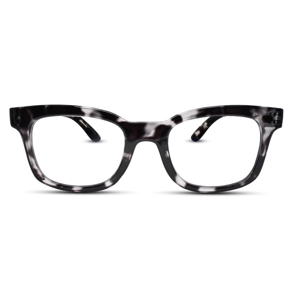 2SeeLife Wide Reading Glasses for Women – Medium-Large Fit, Thick & Sturdy Frame, Spring Hinges, Premium Designer Readers, Gray Leopard, +1.00