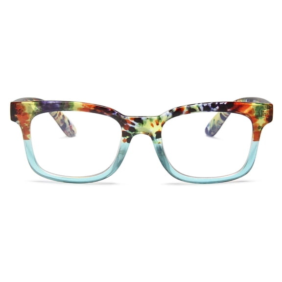 2SeeLife Wide Reading Glasses for Women – Medium-Large Fit, Thick & Sturdy Frame, Spring Hinges, Premium Designer Readers, Rainbow Tortoise, +2.75