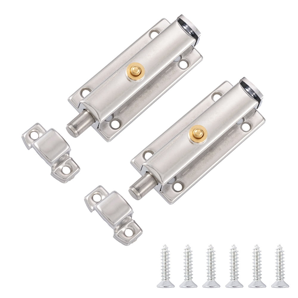 2Set 304 Stainless Steel Spring Locks Set with Screws Stainless Steel ...