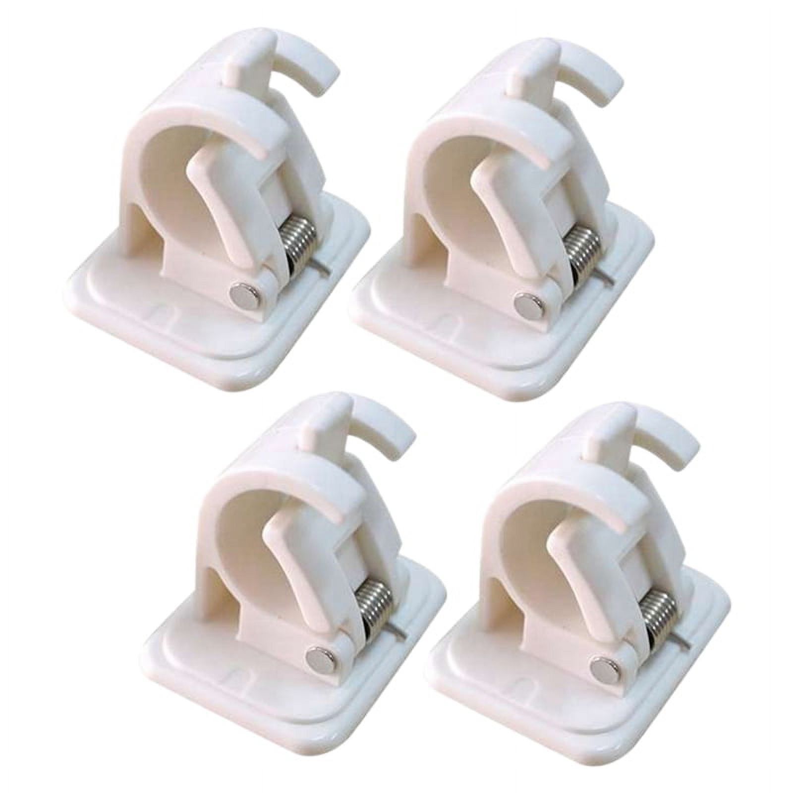 2Set 4Pcs SelfAdhesive Hooks Wall Mounted Curtain Rod Bracket Shower