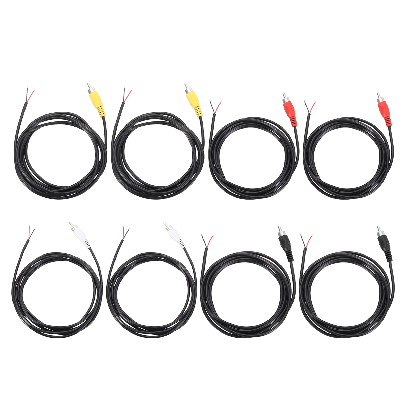 2Set 6.6FT RCA to Bare Wire Speaker Cable, 22AWG Replacement RCA Male Plug to Open End Pigtail Audio Cable Connector Adapter for Amplifier, Home Audio Speakers