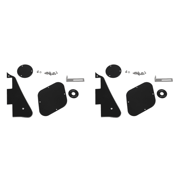 2Set Black Pickguard /Cavity /Switch Covers/Pickup Selector Plate /Bracket/Screws for LP Guitar Style