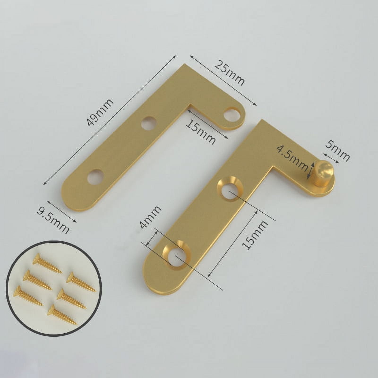 2Set Bress Pivot Hinges Offset Knife Hinges Rotating Hinges for ...
