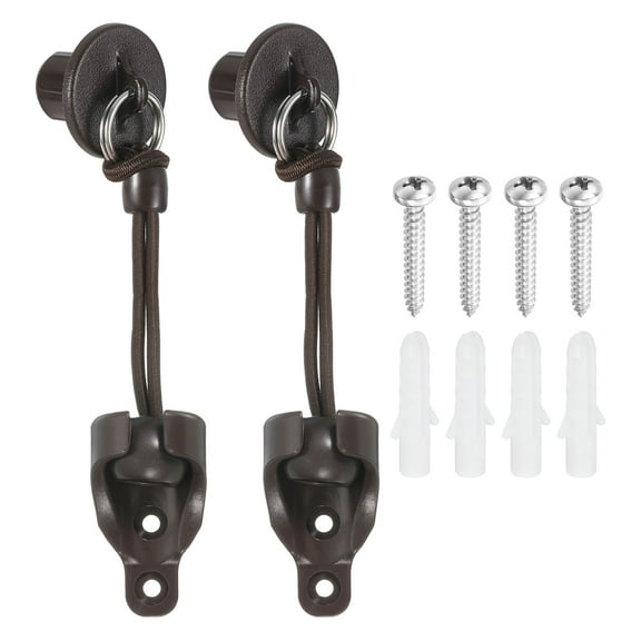 2Set Bungee Kit, Bungee Tie Downs, Bungee Receiver, Roller Shades End Cap, Coffee