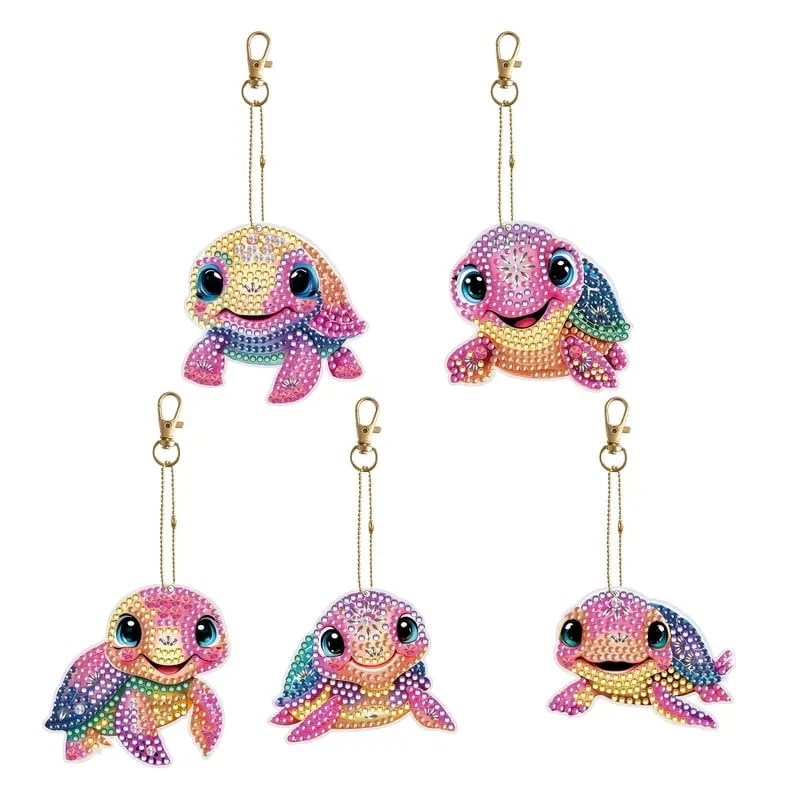 2Set DIY Tortoise Pendant Keychain Diamond Painting Kits Diamond Sticky ...