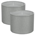 thumbnail image 1 of 2Set Drum Lamp Shades for Table Lamps, 13"x13"x10" Linen Lampshade Easy Assembly Lamp Shade for Table Lamps Floor Lamps Bedside, Gray Brown, 1 of 7