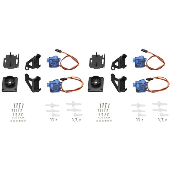 2Set Dual Axle Servo Gimbal Anti-Vibration Camera Platform Mount PTZ Pan/Tilt with 4PCS 9G Servo for FPV Drone Assembly