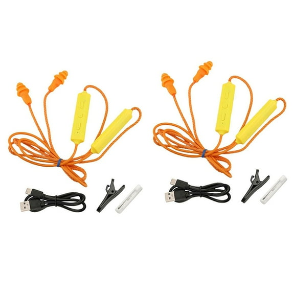 2Set Ear Plugs Bluetooth Headset for Work, Hearing Protection, Suitable for Construction Site and Noisy Environments