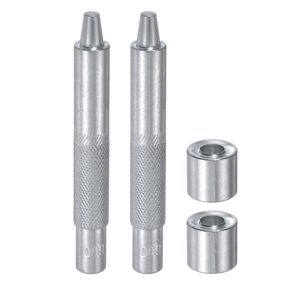 2Set Eyelet Hole Punch Die Tool 8mm Grommet Setter Install Tool with Base for Fabric Crafts