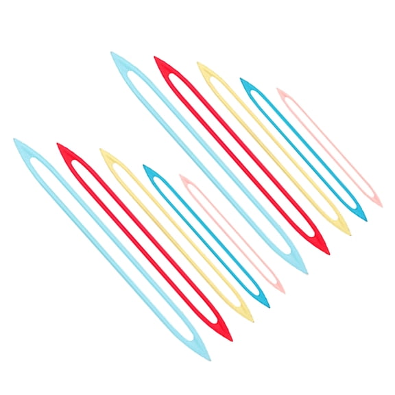 2Set Fish Shape Knitting Needle ABS Sewing Needle For Handmade Craft Project Threading Accessories Easy to Use