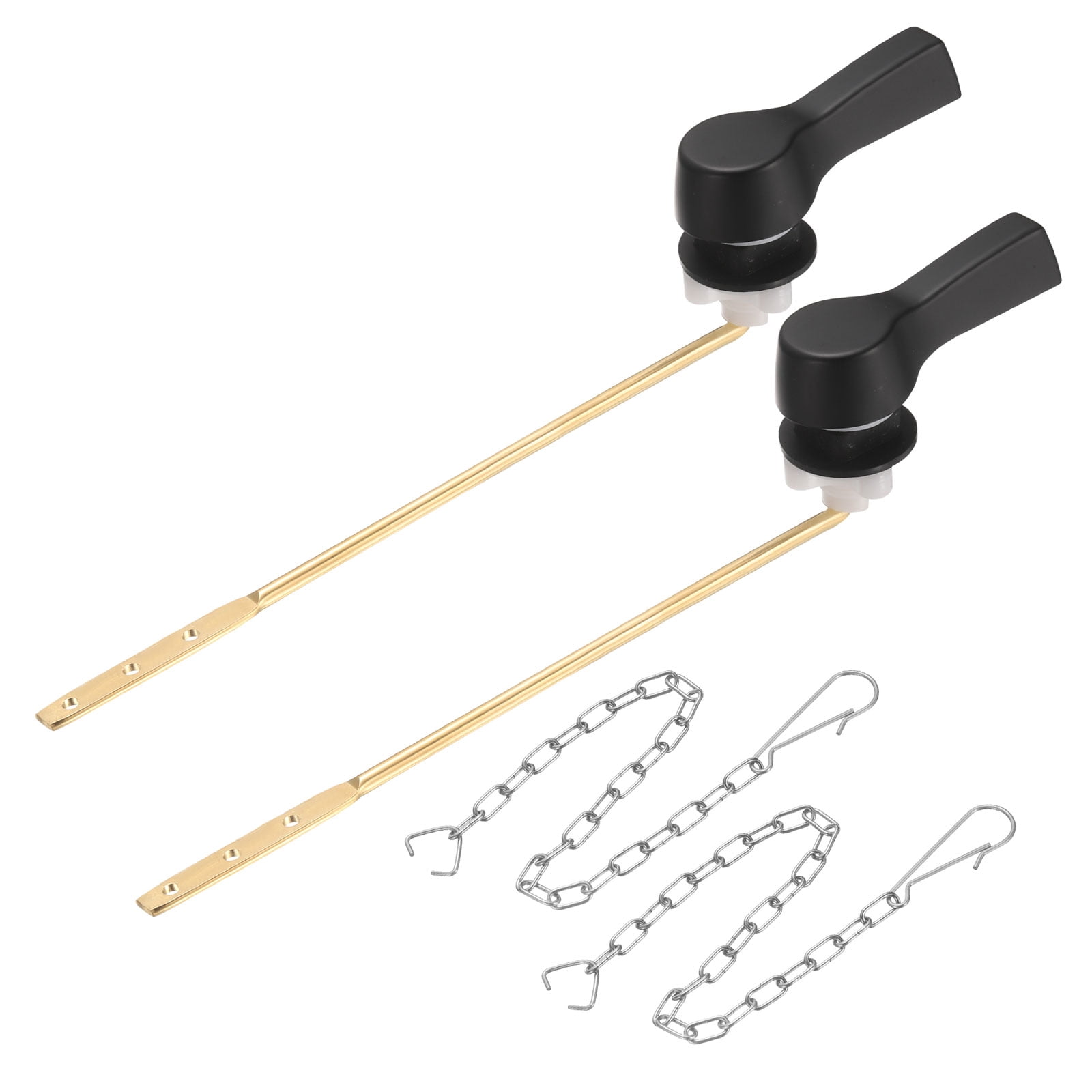 Commode Set Handle 2Set Front Mount Universal Toilet Handle Replacement, 701 Black ...