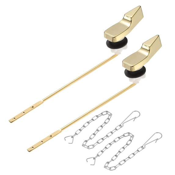 2Set Front Mount Universal Toilet Handle Replacement, 702 Gold