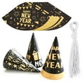 2Set Happy New Year Party Hats Fancy New Year Paper Cone Hat Cheers New
