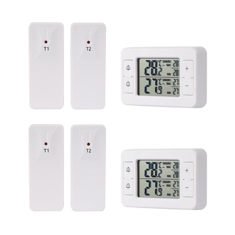 2Set Household Refrigerator Cold Storage Electronic Thermometer One Tow Two Wireless T y5757