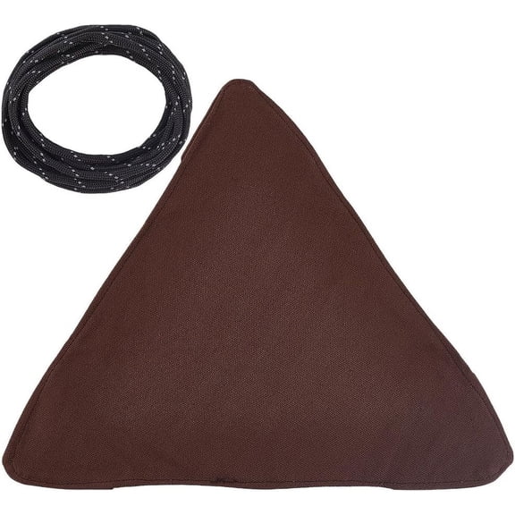 2Set Outdoor Triangular Stool Cloth Portable Folding Fishing Chair Canvas Camping Stool Coconut Brown 315x390x5mm