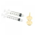 thumbnail image 1 of 2Set Pet Feeding Nipple for Kitten and Puppy Silicone Feeding Pacifier Needle cylinder breast feeder with scale for Pets and Wildlife 0.1 fl.oz + 0.2 fl.oz, 1 of 12