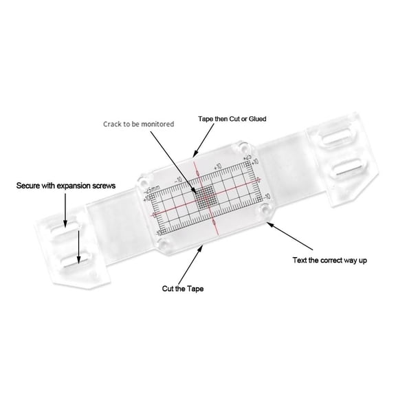 2Set Plus Tell-Tale Corner Crack Monitors Crack Monitoring Record For The Crack YIWEI