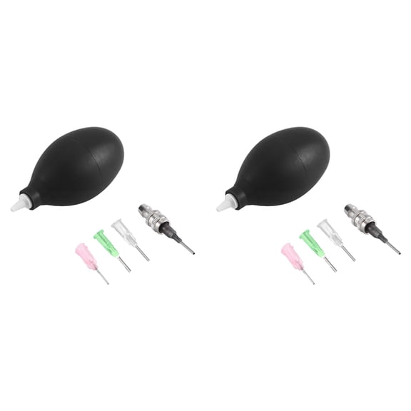 2Set Pottery Tools Supplies Ceramic Precision Applicator 3 Ounce Set Applicator Tips (Black)