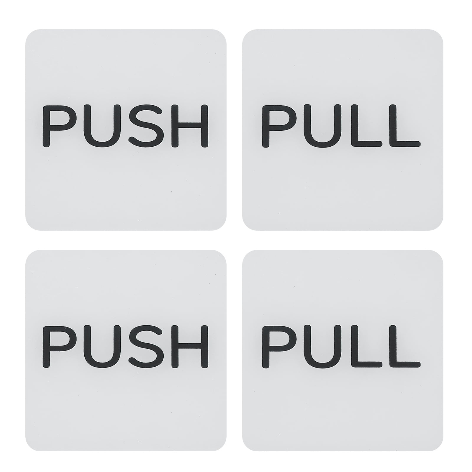2Set Push Pull Door Stickers, 3in Push and Pull Signs Plate Acrylic ...