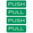 thumbnail image 1 of 2Set Push Pull Door Stickers, 4.7in Push and Pull Signs Plate Acrylic Vertical Self-Adhesive for Doors Glass Window Business Stores, Rectangle, Green, 1 of 6