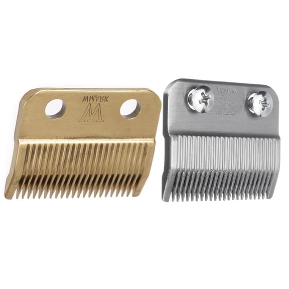 2Set Replace Cutter Head Metal Bottom Clipper Blade for Electric Shaver-Golden & Silver,2X movable blade 2X Static blade 4X screws,Golden & Silver