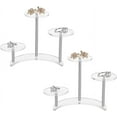 thumbnail image 1 of 2Set Round Acrylic Display Stand 3-Tier with Moon Shape Base 2inch Acrylic Products Display Riser Item Display Shelf, 1 of 8