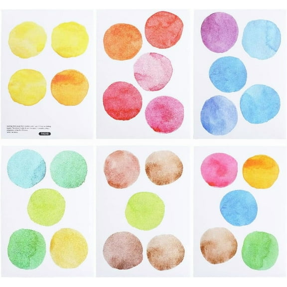 2Set Round PVC Self-Adhesive Decorative Stickers for Scrapbooks Notebook Journal Card Making Album Calendars Mixed Color 210x158x0.2mm