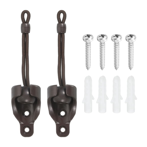 2Set Sun Shade Replacement Parts, Bungee Tie Downs, Bungee Receivers, Coffee