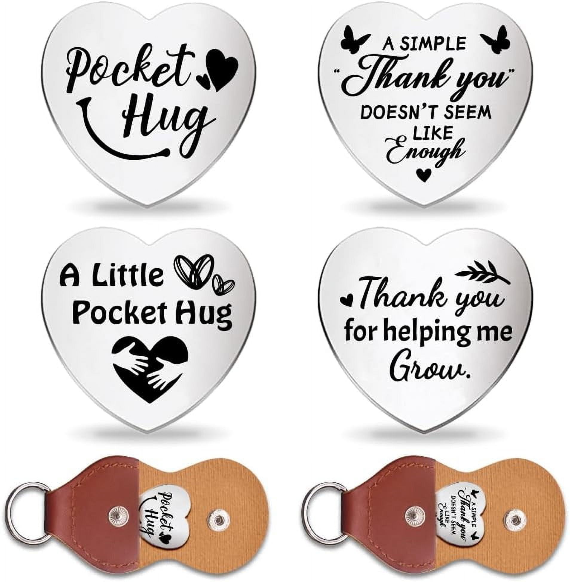 2Set Thanks for DIY The Help Love Heart Pocket Hug Token Long Distance ...