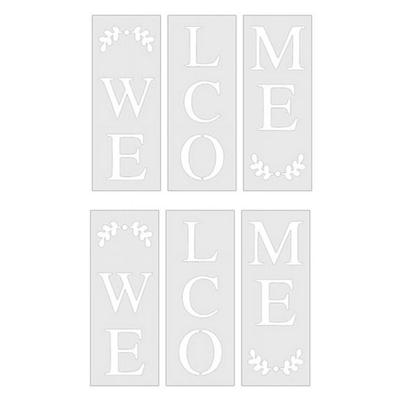 2Set Welcome Sign Welcome Stencil Kit for Front Door Welcome Sign for Painting on Wood Easter Thanksgiving Christmas,2Set * Welcome Sign Welcome Stencil Kit(board not included),Transparent-White