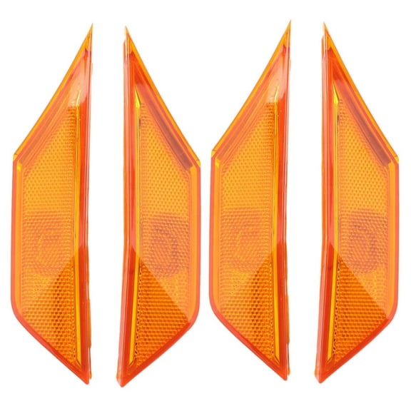 2Set of Side Marker Lamp Lens for 2016-Up 10Th Gen Sedan/Coupe/Hatchback(Orange),2 pair of turn signal shades 2 pair of bulbs,Orange