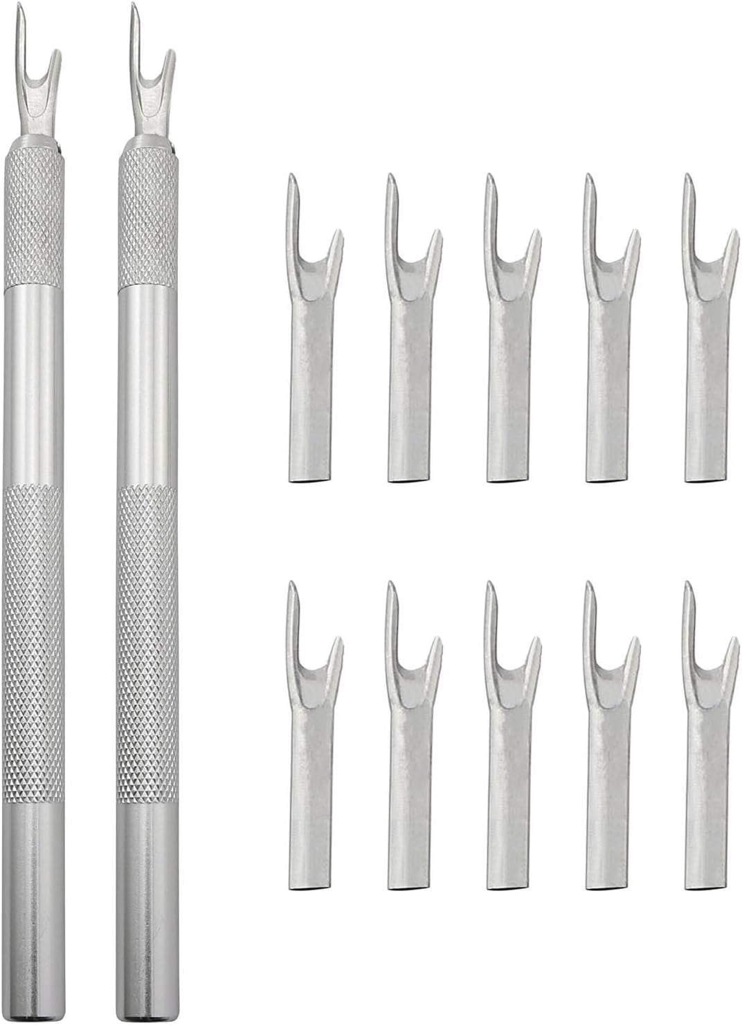 2Sets 10PCS Metal Seam Ripper Set Seam Cutter with Replacement Blade Aluminum Alloy Handle Stitch Unpicker for Sewing