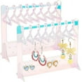 thumbnail image 1 of 2Sets Acrylic Earring Holder Mini Hanger Rack Jewelry Display Dangle Earring Hanging Organizer Acrylic Ear Studs Display Rack 2.3x5.9x4.8inch, 1 of 8