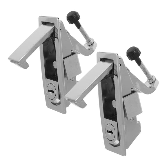 2 Sets Industrial Compression Latch Locks with Electric Lock Mechanism, Plated for Secure Control Panel Access
