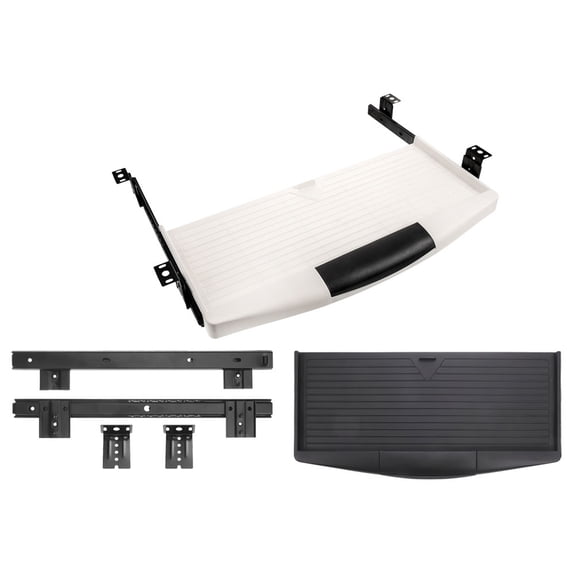 2Sets Minimalist Computer Keyboard Tray with Adjustable Support and Built-in Pen Holder